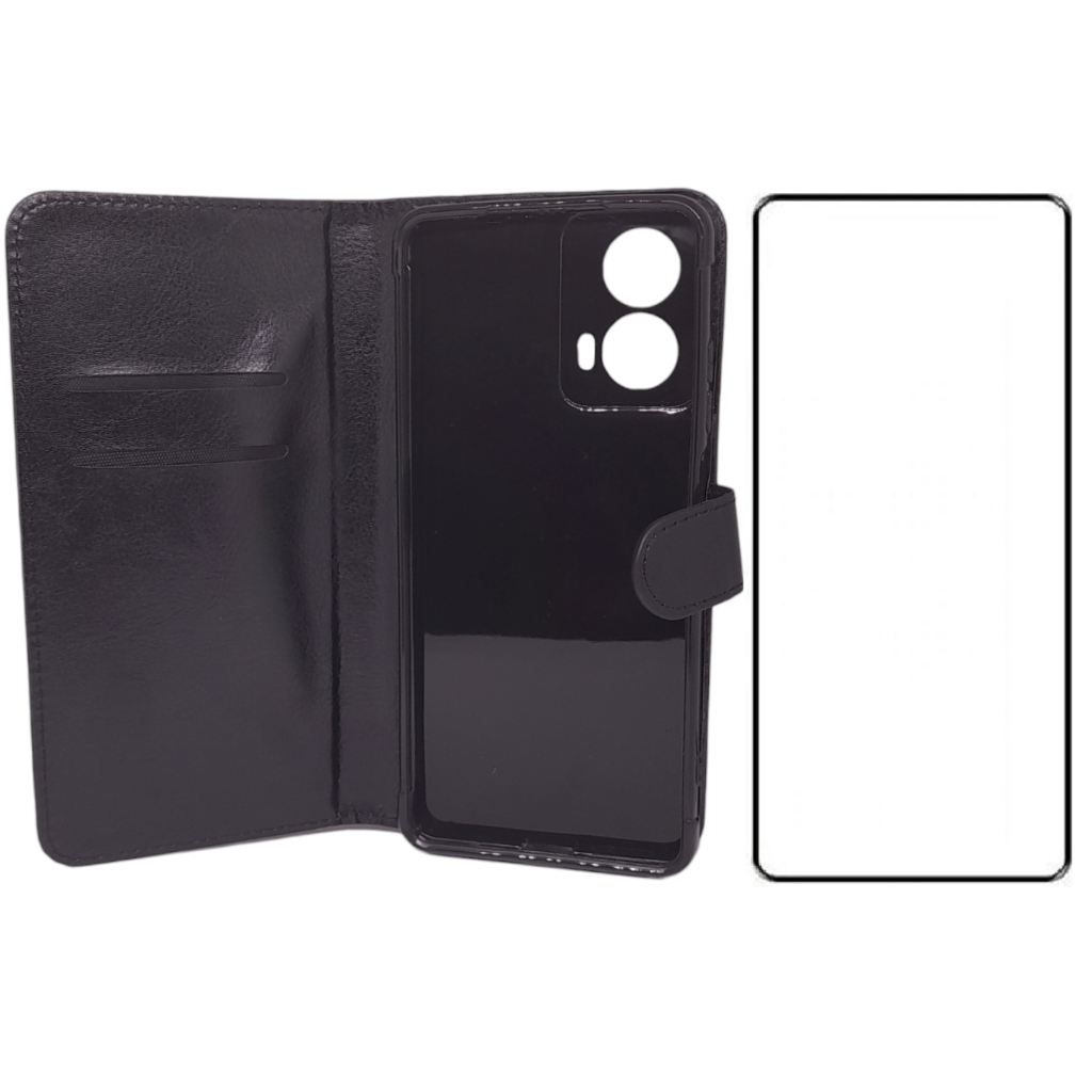 Capa Carteira Case Flip Para Moto G04 + Película 3D