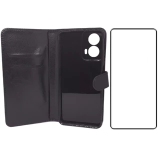 Capa Carteira Case Flip Para Moto G04 + Película 3D