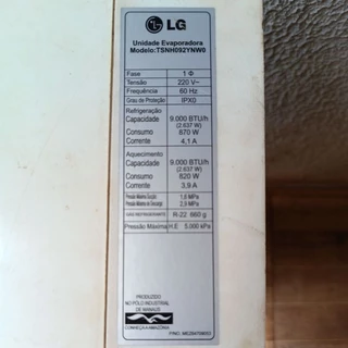 carcaça evaporadora lg