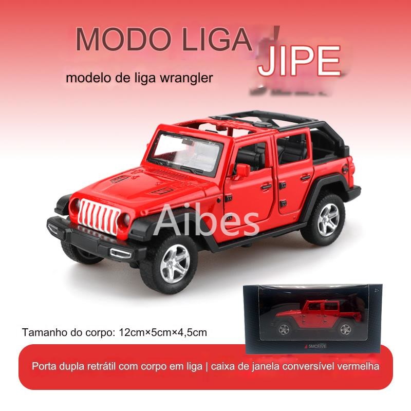Carro de brinquedo infantil Jeep Wrangler Hummer H1 modelo carro de liga de brinquedo