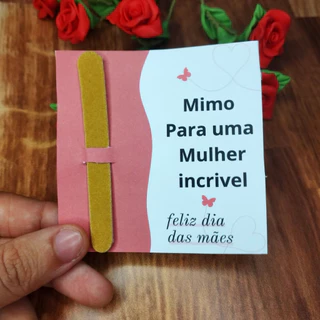60 Lembrancinha dia das mães tag para mini lixa dia das mulheres,dia das maes em Oferta na Shopee