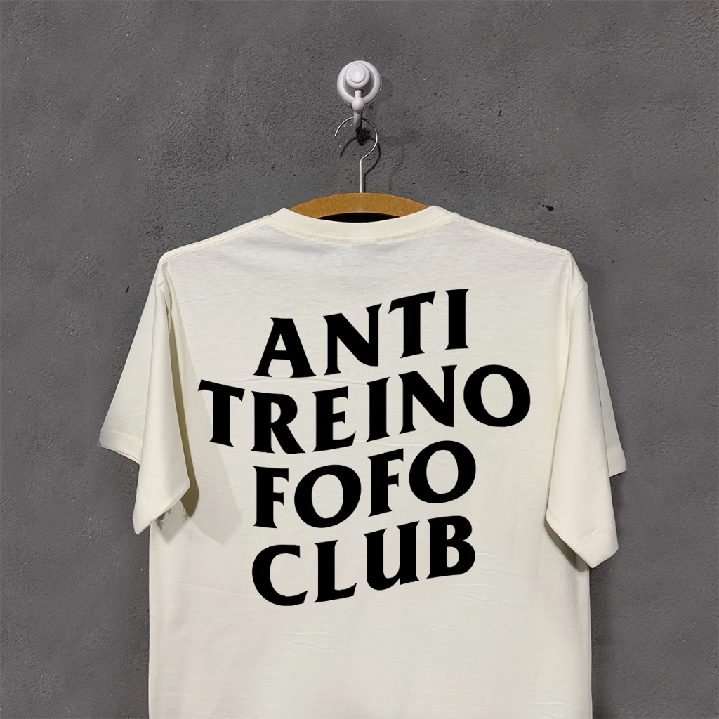 Camiseta Oversized Anti Treino Fofo Club algodão