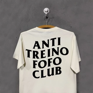 Camiseta Oversized Anti Treino Fofo Club algodão