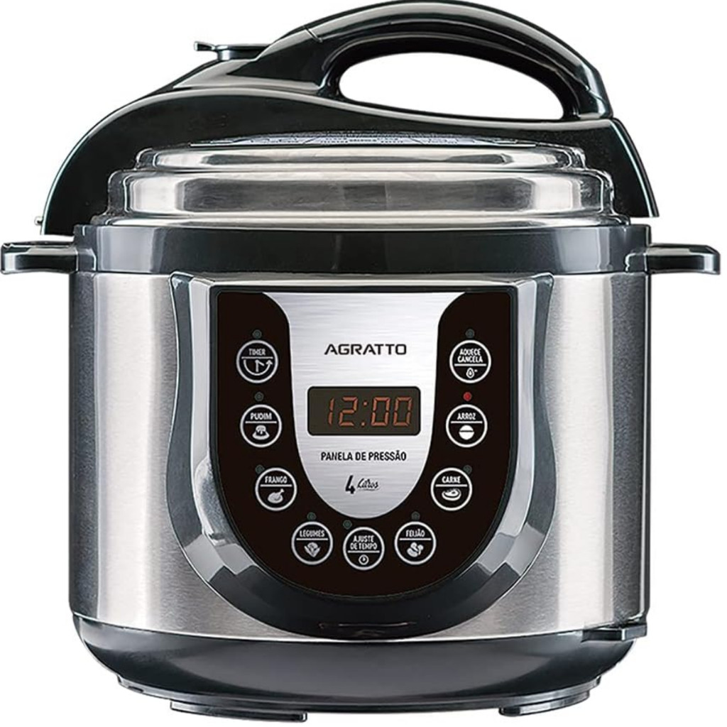 Panela de Pressão Eletrica Digital 4L Inox