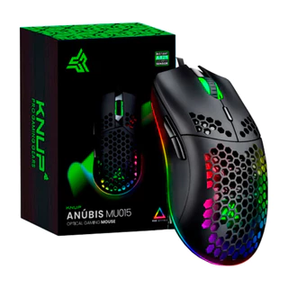 Mouse Gamer Para Jogos 12800 Dpi Led Rgb Ultraleve Colmeia
