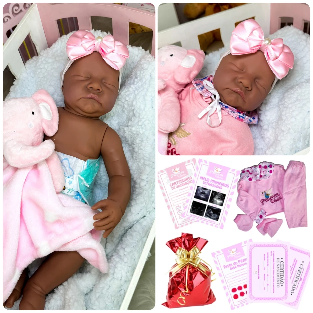 Bebê Reborn Realista Menina Silicone Boneca Barata