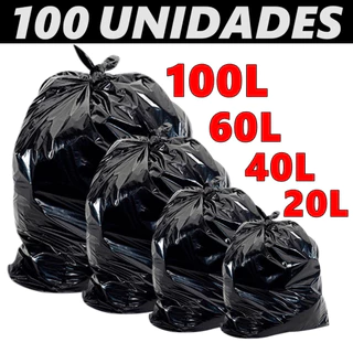 Saco de Lixo com 100 unidades 20 / 40 / 60 / 100 Litros direto da fábrica escolha