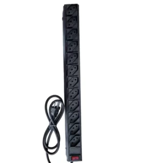 Filtro de Linha Extensão Régua de Energia para Rack 19 com 12 Tomadas Diagonais, 10A e Bivolt Eficiência e Organização para seu Equipamento