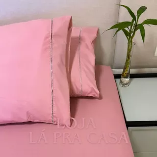 Kit 02 Jogos de Lençol Casal 06 Peças - 400 Fios Roupa de Cama Casal Em Micropercal Ponto Palito em Oferta na Shopee