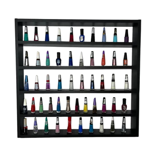 Nicho Organizador de Esmaltes Preto Para 200 esmaltes de Parede em Oferta na Shopee