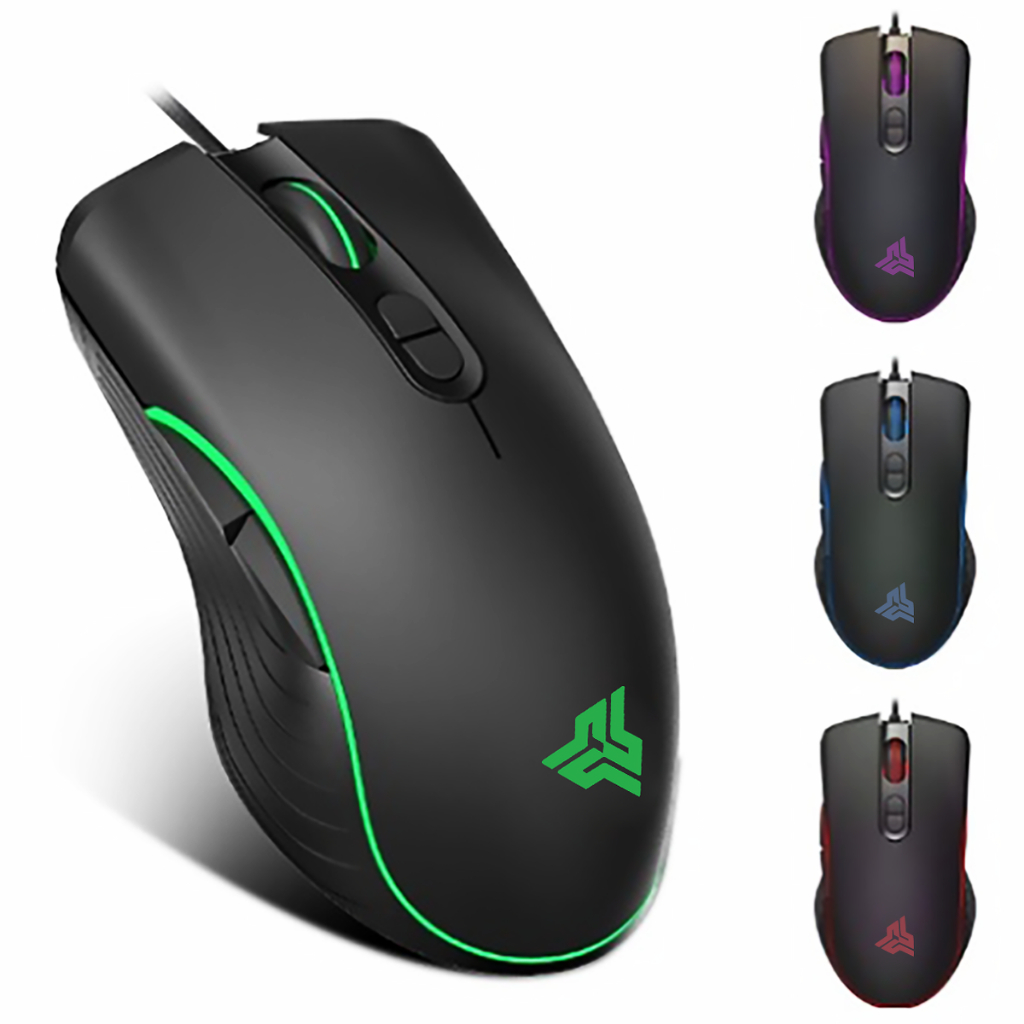 Mouse Gamer 4800 DPI Óptico com LED Para Jogos RGB USB 7 Botões