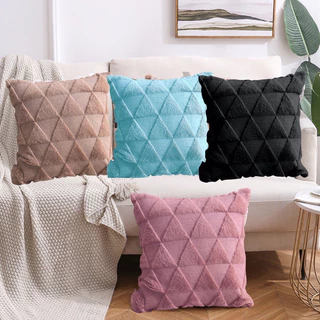 Capa de Almofada Pelúcia Felpuda Pelo Alto 43cmx43cm -