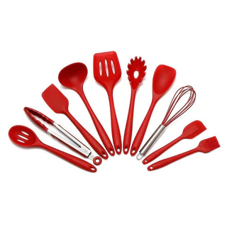 Conjunto Kit de Utensílios de Cozinha de Silicone Original - 10 peças Jogo Completo para Cozinha