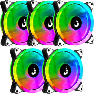 Kit 5x Cooler Fan 120mm Dual Led Rgb 12v Aura Sync Rgb Fusion
