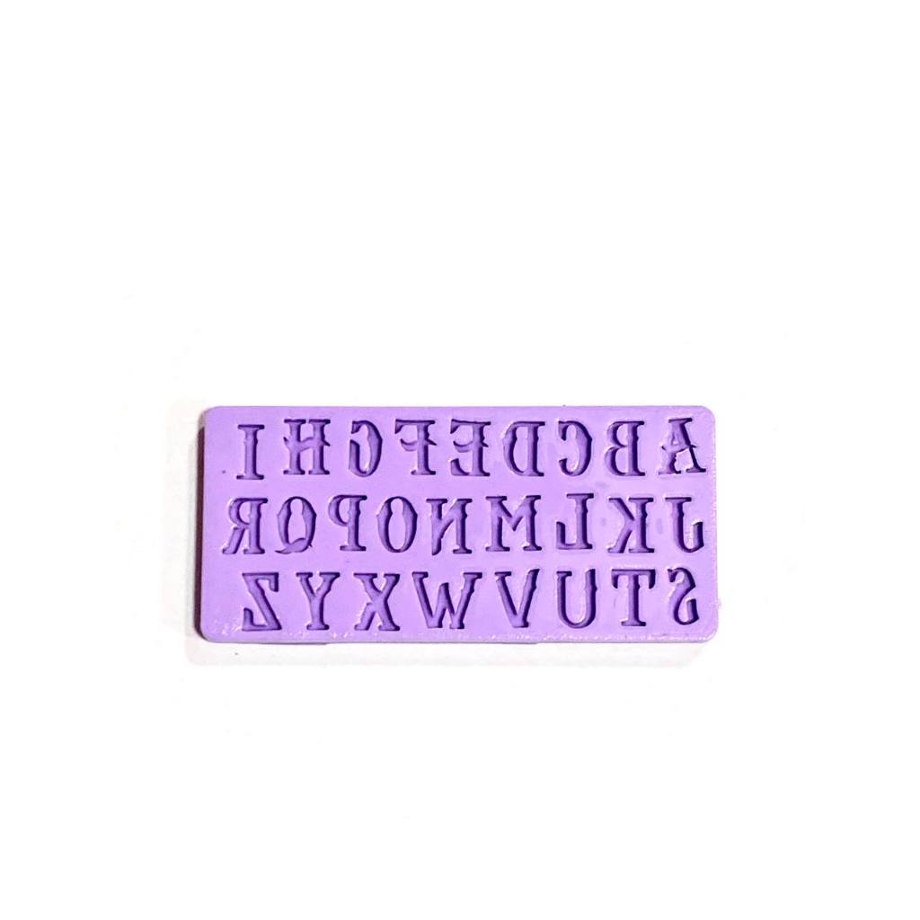 F1509 MOLDE DE SILICONE ALFABETO MINI CONFEITARIA BISCUIT