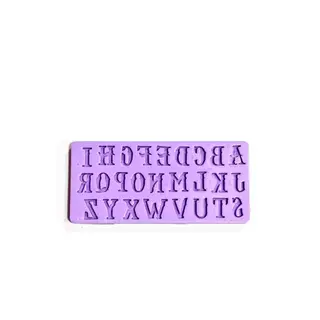 F1509 MOLDE DE SILICONE ALFABETO MINI CONFEITARIA BISCUIT