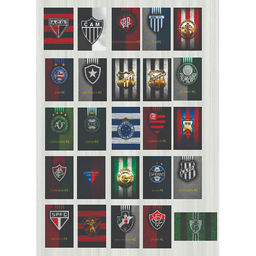 PLACA DECORATIVA TIMES BRASILEIROS 20x30 CM