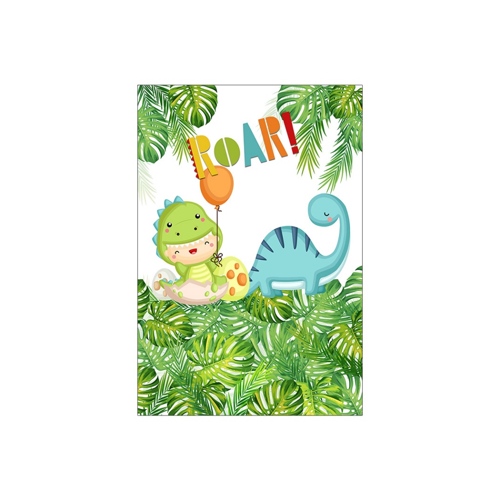 Painel De Festa Vertical 1,50 x 2,20 - Dinossauro Cute 021 | Shopee Brasil