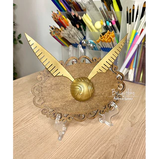 Pomo de ouro decorativo para parede harry potter