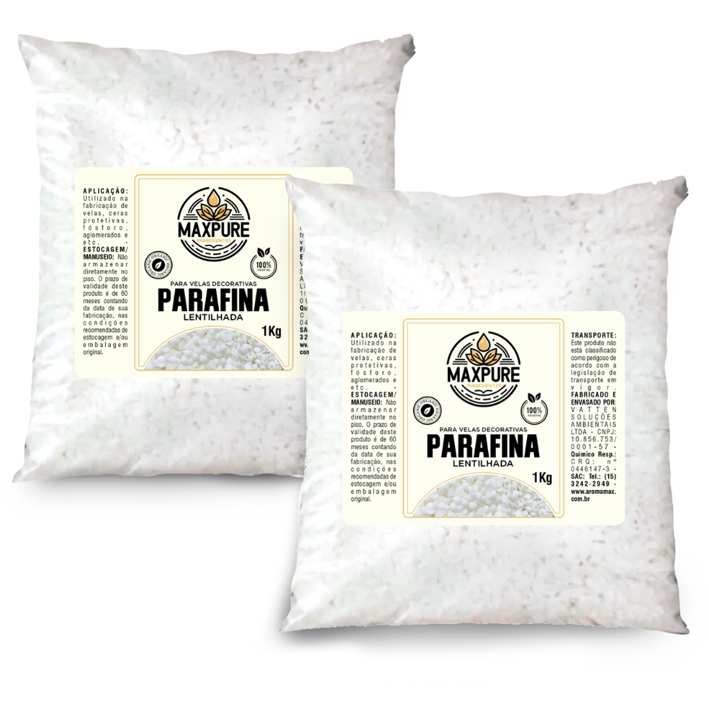 Kit Parafina Lentilhada 2kg Para fazer Velas Casamentos Aniversario Multiuso