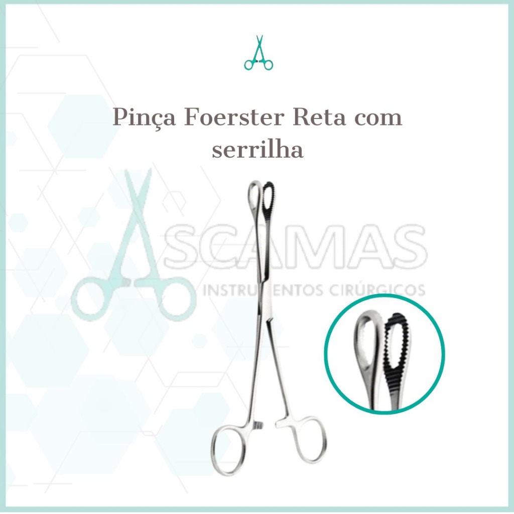 Pinça Foerster Reta (Vários Tamanhos) - Escorrega o Preço
