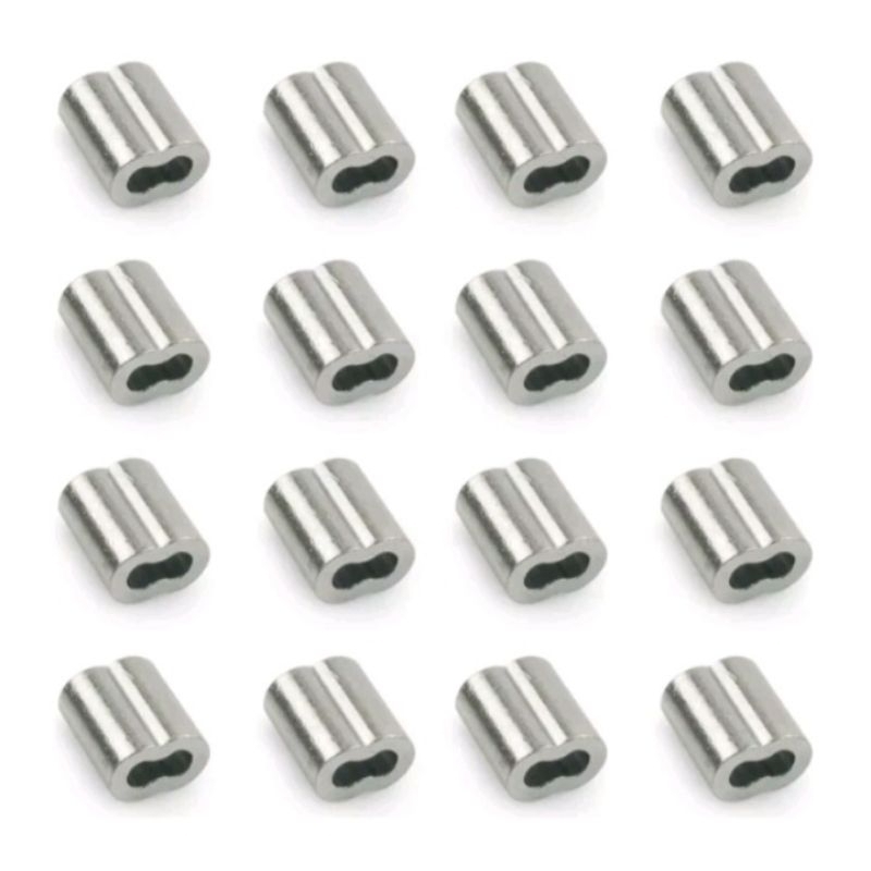 Nicopress kit C/ 20 Unidades Prensa Cabos De Aço 1/8 3,2mm | Shopee Brasil