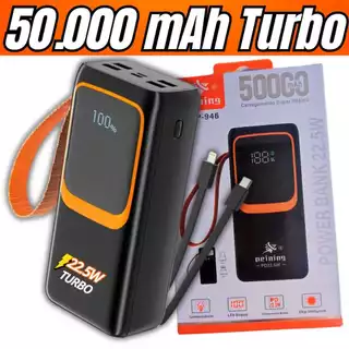 Power Bank Turbo 50000 mAh 22.5W Super Rápido