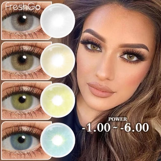 Lentes De Contato Coloridas Com Grau Lentes Natural Sem Borda Produzido da Coreia 1Par
