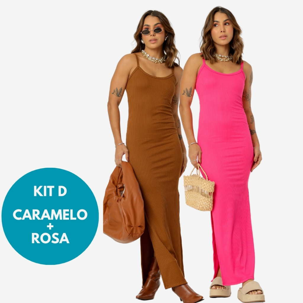 kit-2-vestido-canelado-longo-com-fenda-lateral-de-alcinha-varias-cores
