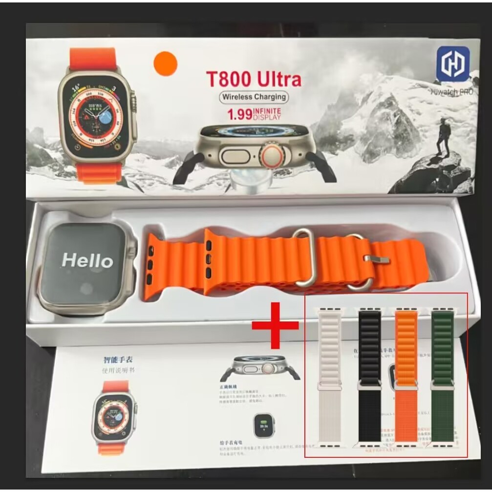 2024 Nova Série 8 Relógio Ultra Smart Watch Esportivo Sem Fio À Prova D'água T800