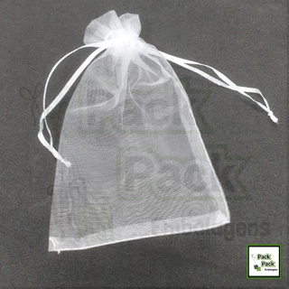 10 Unid Sacos de Organza - Saquinhos de Organza para Decoração Presentes e Lembrancinhas Branco