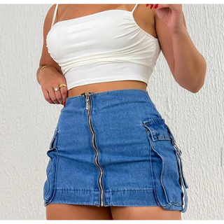 New saia jeans cargo lançamento lycra premium