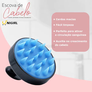 Escova Massageadora De Silicone Couro Cabeludo Anti-Deslizante Para Cuidado De Saúde Com Cabo Flexivel Macio