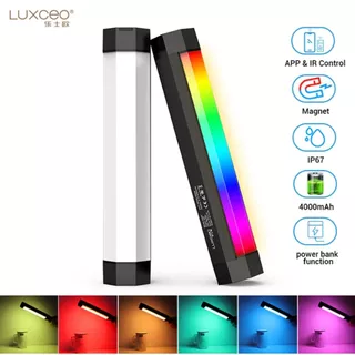 LUXCEO P200 Luz de bastão RGB portátil 3000K-6000K Lâmpada de estúdio de fotografia Festa Lâmpada LED colorida