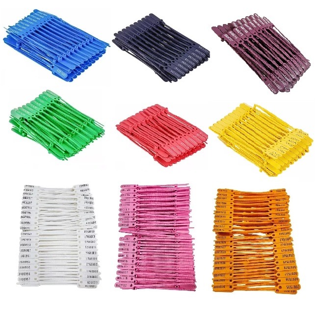 Kit 100 Lacres De Segurança Numerado Para Malote Plástico 16cm