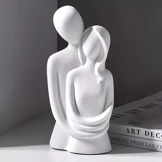 Estatua Estatueta Casal Namorados Abraçados em Gesso Casa Escritório Enfeite de Sala Decoração em Oferta na Shopee