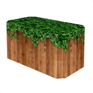 Capa Decoração de Mesa Celeiro Folhagens Festa Em Tecido Veste Fácil - MSA-44