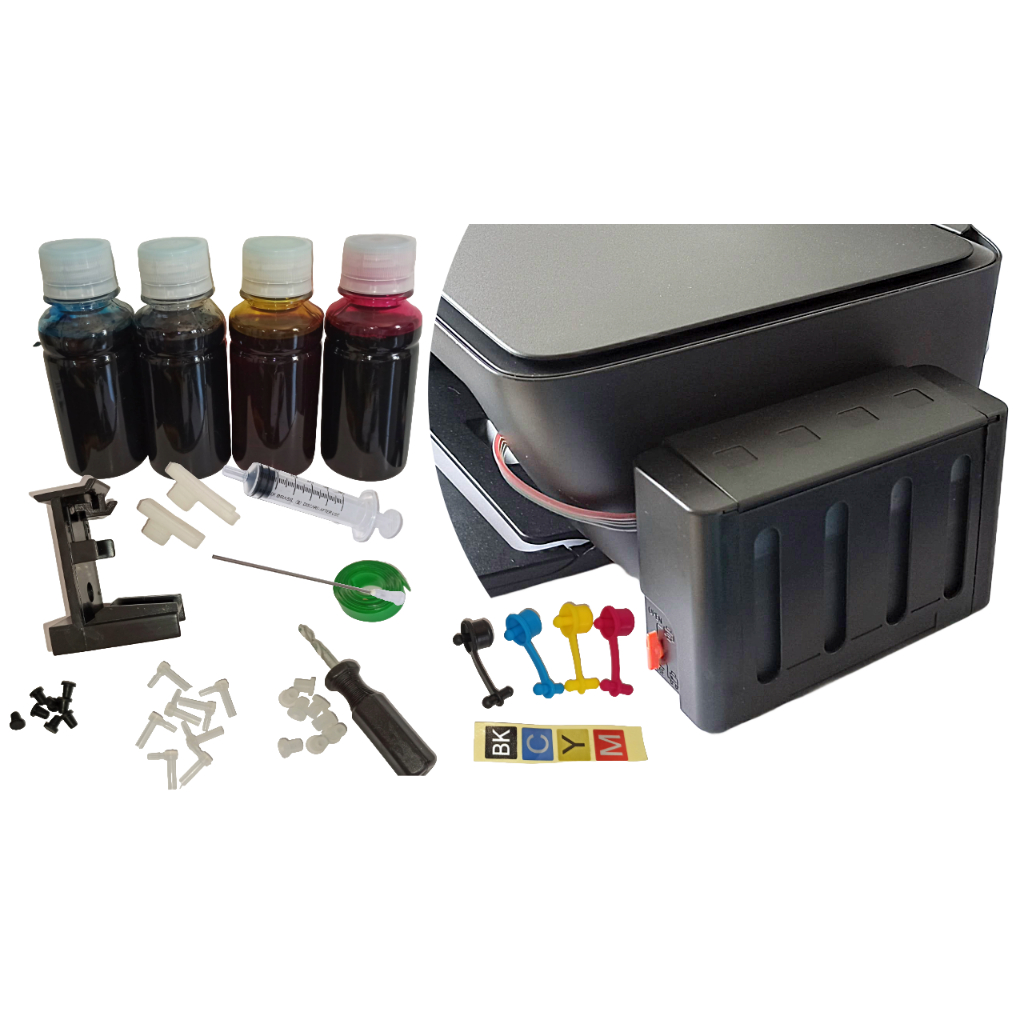 Novo kit tanque de tintas Bulk ink Completo HP 2874 2774 HP 2776 2376 e ...