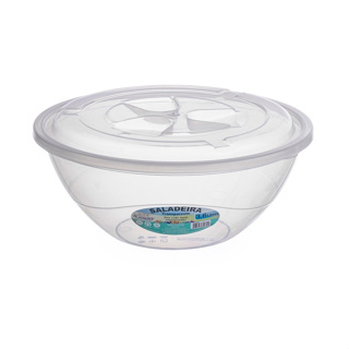 Saladeira Plástica Com Tampa 3,6 Lts Resistente Cozinha Restaurante Polipropileno Alimento