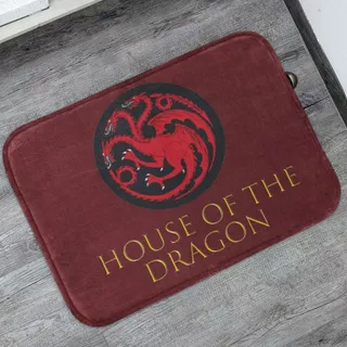 Tapete Porta de Entrada House Of The Dragon 55x35cm Antiderrapante