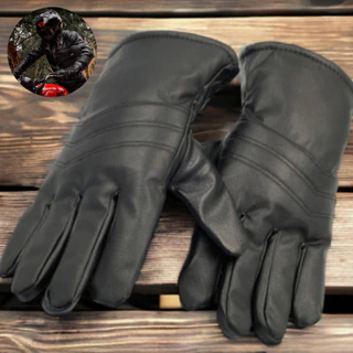 Luva Térmica de Couro Sintético para Motoqueiro Frio Moto