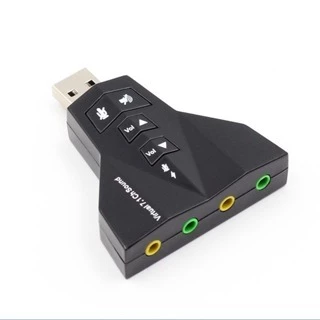 Adaptador de Som USB 7.1 Canais Virtual para Dois Fones de Ouvido