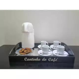 Bandeja Espelhada De Mesa Para Sala Jantar Cantinho do Café 41x27