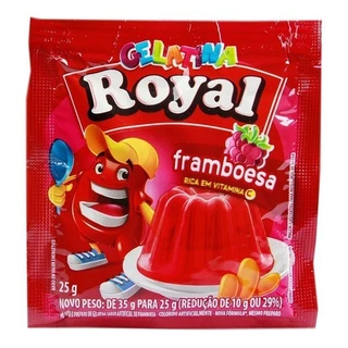 Kit 10 Gelatina De Framboesa Royal 25g