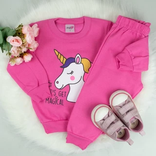Conjunto Moletom Bebê Menina para Inverno
