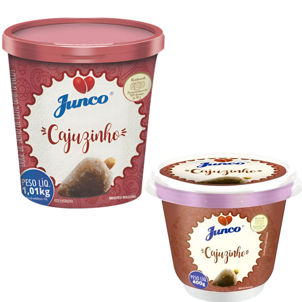 Pote Brigadeiro Sabor Cajuzinho 400g ou 1,01Kg Junco Pronto Para Enrolar e Rechear Doces Festa Junina