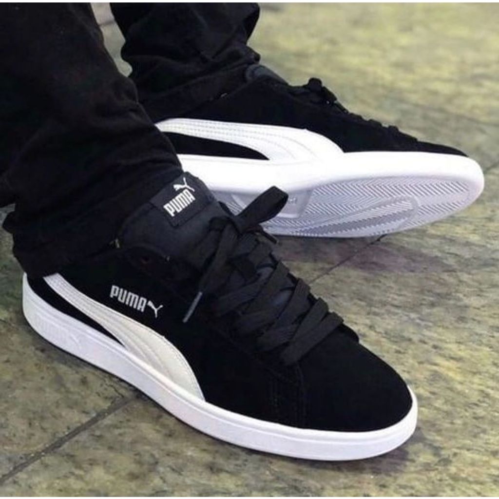 Tenis Puma Suede Classic Skatista Masculino Preto e Branco Unissex 34 ...