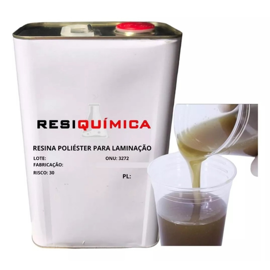 Resina Poliester Laminação 5kg Com Catalizador Butanox 100ml