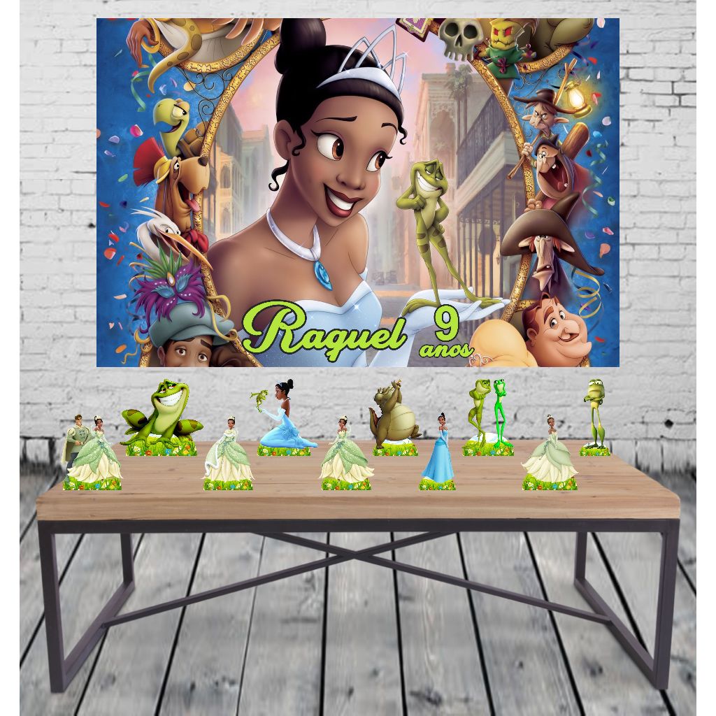 Kit Festa A Princesa E o Sapo - 8 Mesa + Painel Personaliazado Festa ...