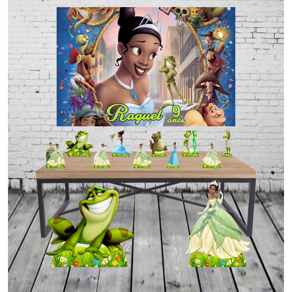 Kit Festa A Princesa E o Sapo - 8 Mesa 2 De Chão + Painel Personalizado ...